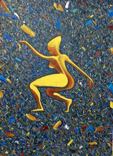 Malerei mit dem Titel "The Dancer" von Spiros Gremo, Original-Kunstwerk, Acryl