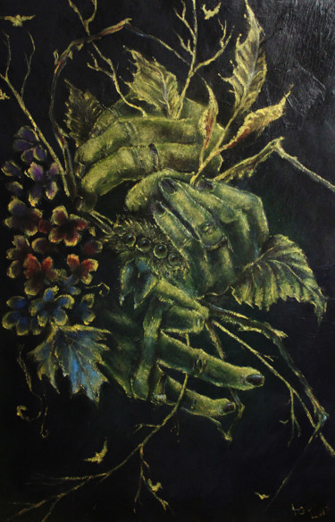 Malerei mit dem Titel "Hands of Master" von Igor Lomakin, Original-Kunstwerk, Öl