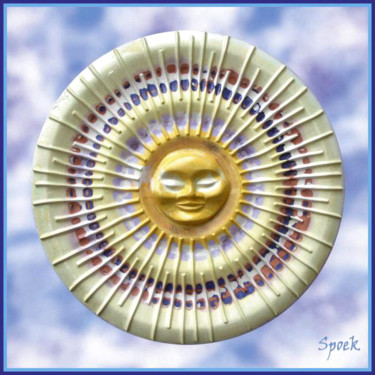 Sculpture intitulée "soleil papillon" par Spoek, Œuvre d'art originale