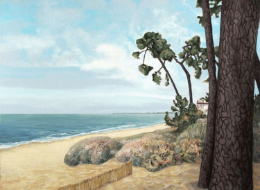 Peinture intitulée "bord de mer" par Spoek, Œuvre d'art originale, Acrylique