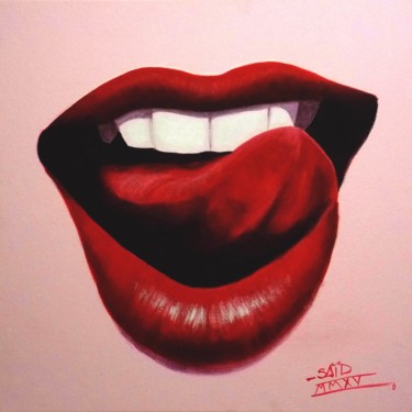 Painting titled ""Girl" Acrylique-su…" by Saïd Serge Berkane, Original Artwork