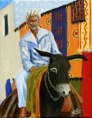 Картина под названием "Fidèle ami" - Saïd Serge Berkane, Подлинное произведение искусства, Масло