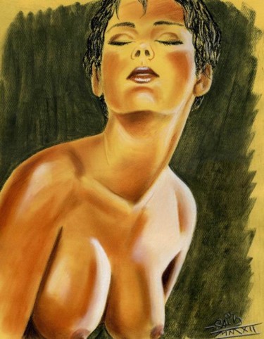 Peinture intitulée "Femme sensuelle" par Saïd Serge Berkane, Œuvre d'art originale, Huile