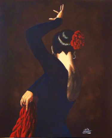 Painting titled "Olé Acrylique 55x46…" by Saïd Serge Berkane, Original Artwork, Oil