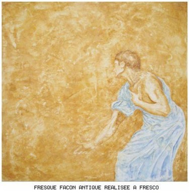 Painting titled "Fresque façon antiq…" by Saïd Serge Berkane, Original Artwork