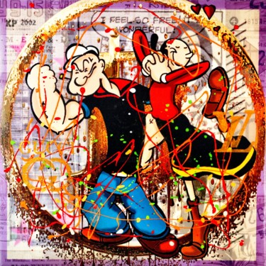 Картина под названием "Dance" - Sprape, Подлинное произведение искусства, Акрил Установлен на Деревянная рама для носилок