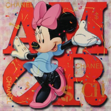 Картина под названием "Amor" - Sprape, Подлинное произведение искусства, Акрил Установлен на Деревянная рама для носилок