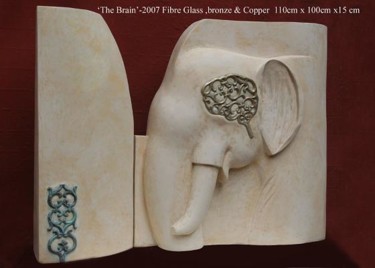Sculpture titled "The Brain" by Prasannakumar Sankaran, Original Artwork, Mixed Media