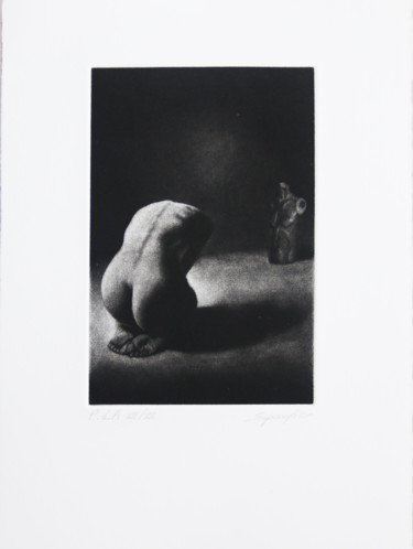Incisioni, stampe intitolato "Solitudine" da Sabrina Spreafico, Opera d'arte originale, incisione