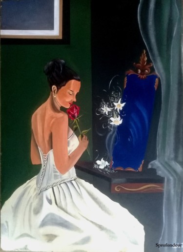Peinture intitulée "Miroir" par Sprofondeur, Œuvre d'art originale