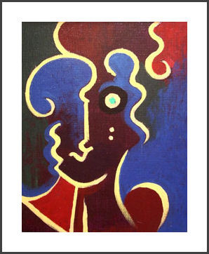 Painting titled "Blue Lady" by Anna Shipstone, Original Artwork, Other