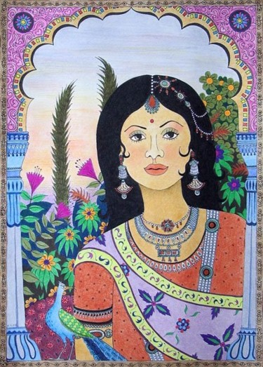 Painting titled "Portrait of Shilpa…" by Anna Shipstone, Original Artwork, Other
