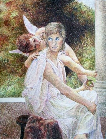 Painting titled "Princess Diana afte…" by Anna Shipstone, Original Artwork, Other