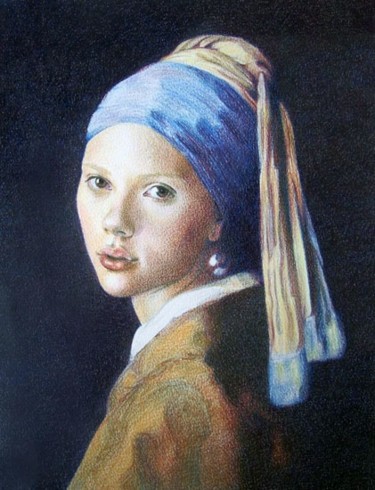 Painting titled "Scarlett Johansson…" by Anna Shipstone, Original Artwork