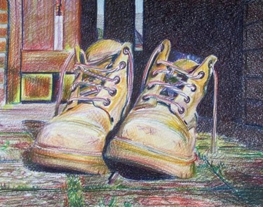 Painting titled "Boots" by Anna Shipstone, Original Artwork