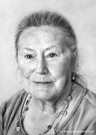 Drawing titled "pencil-portrait-mum…" by Anna Shipstone, Original Artwork, Other