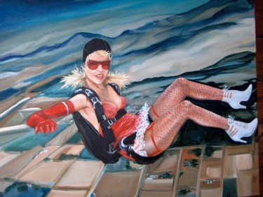 Painting titled "sexy jump" by Karine Spyrot, Original Artwork, Acrylic