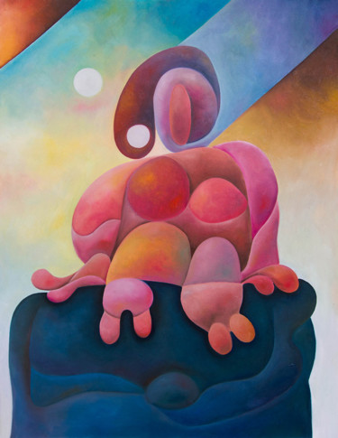 Картина под названием "Vigie" - Antony Squizzato, Подлинное произведение искусства, Масло