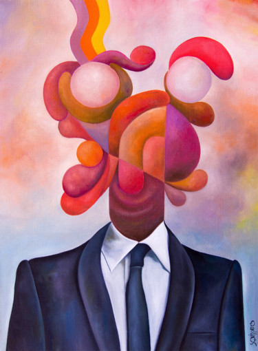 Peinture intitulée "Dickhead" par Antony Squizzato, Œuvre d'art originale, Huile
