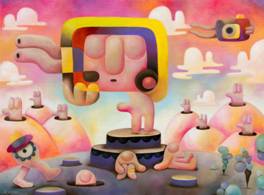 Картина под названием "Like Valley" - Antony Squizzato, Подлинное произведение искусства, Масло
