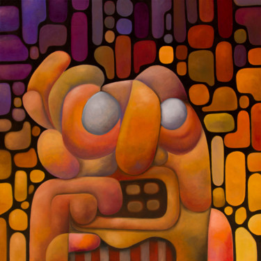 Peinture intitulée "Perplexité - devant…" par Antony Squizzato, Œuvre d'art originale, Huile