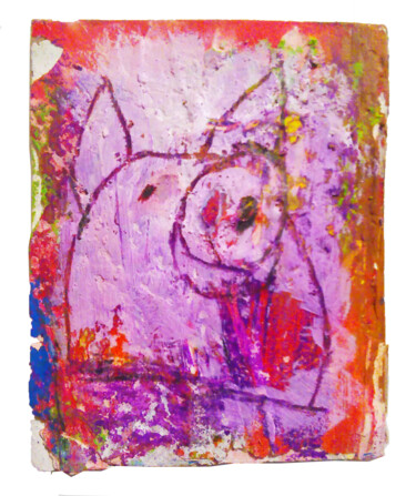 Peinture intitulée "le petit cochon" par Srinath Vadapalli, Œuvre d'art originale, Acrylique
