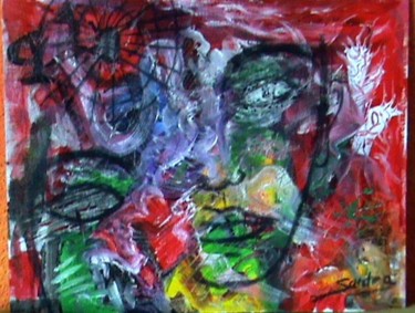 Pintura titulada "sexto sentido" por Sandra Soler, Obra de arte original, Oleo