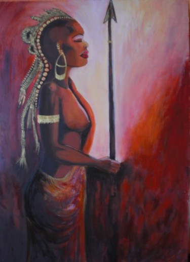 Pintura titulada "guerrera" por Sandra Soler, Obra de arte original