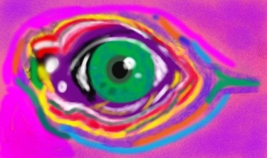 Pintura titulada "el tercer ojo" por Sandra Soler, Obra de arte original