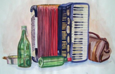 Peinture intitulée "accordeon" par Ssdm, Œuvre d'art originale