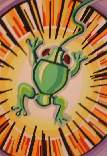 Peinture intitulée "grenouille" par Ssdm, Œuvre d'art originale