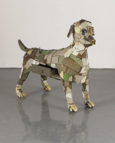 Sculptuur getiteld "my dog" door Seunghyeon Seo, Origineel Kunstwerk, Metalen