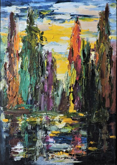 Painting titled "PATH" by Svetlana Sokolova, Original Artwork, Oil