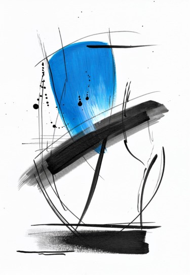 Peinture intitulée "DANCE OF THE BLUE M…" par Svetlana Sokolova, Œuvre d'art originale, Acrylique