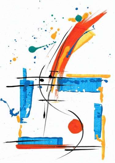 FIREWORKS Drawing titled "FIREWORKS" by Svetlana Sokolova, Original Art, Acrylic