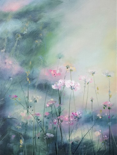 Peinture intitulée "MEADOW FLOWERS 1" par Svetlana Sokolova, Œuvre d'art originale, Huile