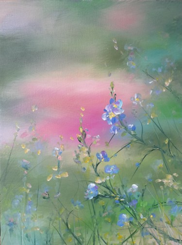 Malarstwo zatytułowany „MEADOW FLOWERS 2” autorstwa Svetlana Sokolova, Oryginalna praca, Olej