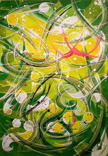 Malerei mit dem Titel "LEMON HAPPINESS" von Svetlana Sokolova, Original-Kunstwerk, Acryl