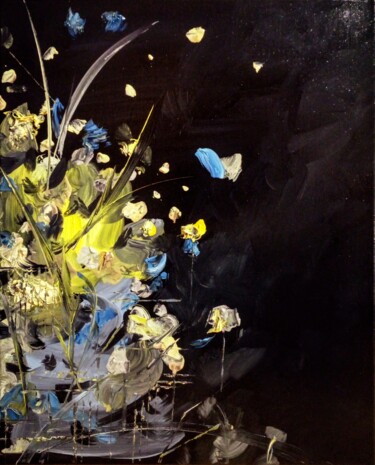 Pittura intitolato "BLUE BUTTERFLIES" da Svetlana Sokolova, Opera d'arte originale, Olio