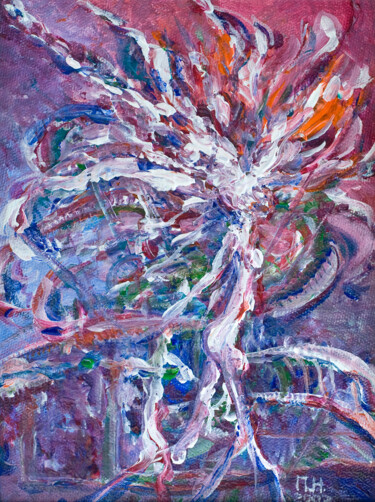 Peinture intitulée "RUNNING THROUGH THE…" par Svetlana Sokolova, Œuvre d'art originale, Acrylique