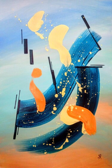 Malerei mit dem Titel "HAPPY ROTATION" von Svetlana Sokolova, Original-Kunstwerk, Acryl