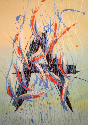 Malerei mit dem Titel ""A"" von Svetlana Sokolova, Original-Kunstwerk, Acryl