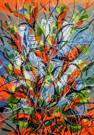 Картина под названием "WALTZ OF THE FLOWERS" - Svetlana Sokolova, Подлинное произведение искусства, Акрил