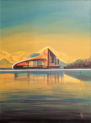 绘画 标题为“HOUSE FOR ARCHITECT” 由Svetlana Sokolova, 原创艺术品, 丙烯