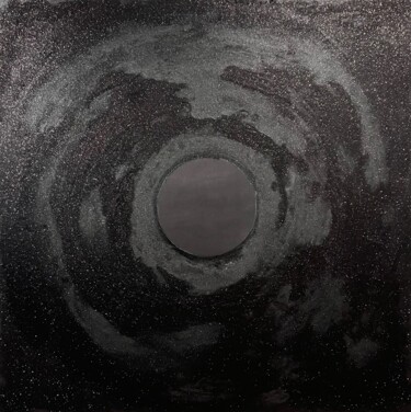 Schilderij getiteld "Black Hole" door Sstagioni  Art, Origineel Kunstwerk, Hars