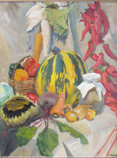 Peinture intitulée "Pan citrouille" par Stanislav Khodak, Œuvre d'art originale, Huile