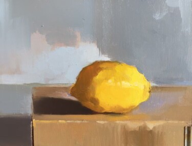 Peinture intitulée "squeezed lemon" par Stanislav Khodak, Œuvre d'art originale, Huile