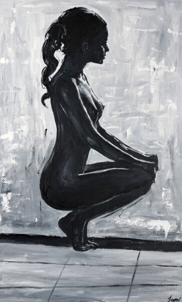 Painting titled "Iza" by Stach, Original Artwork, Acrylic Mounted on Wood Stretcher frame
