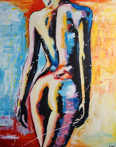 Картина под названием "Grace" - Stach, Подлинное произведение искусства, Акрил Установлен на Деревянная рама для носилок