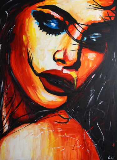 Painting titled "Vivien" by Stach, Original Artwork, Acrylic
